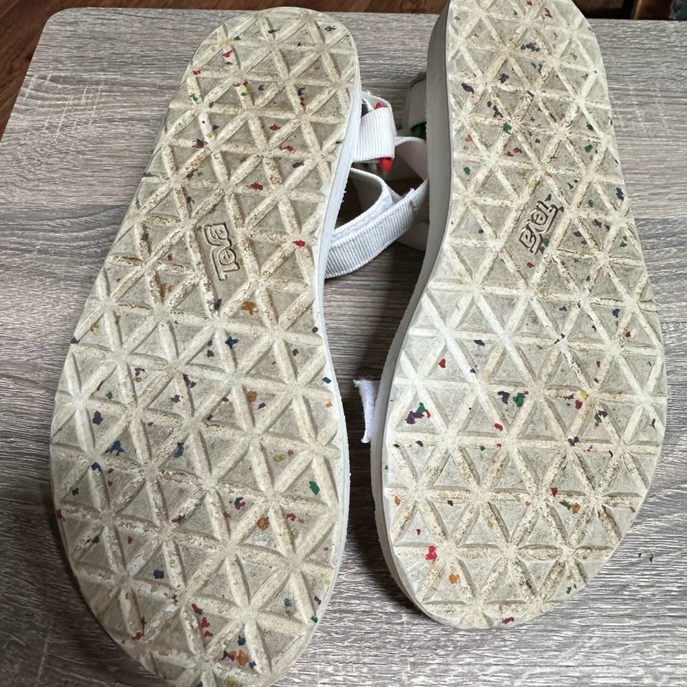 Teva‎ Womens Original Universal Pride White Flatform Sandals Size 10 1125890 - Picture 6 of 6
